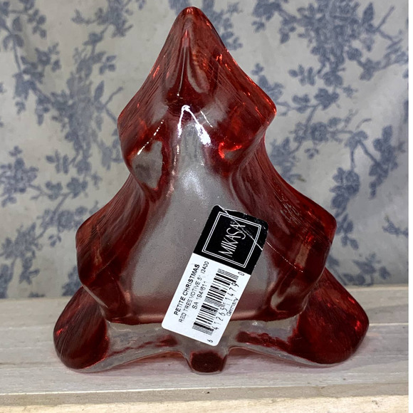 Mikasa Petite Christmas Red Tree 5" Votive - Picture 7 of 9